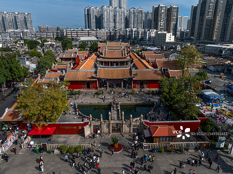 航拍揭阳学宫全景风光图片素材