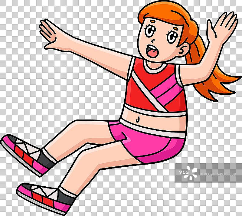 田径女运动员卡通剪贴画图片素材