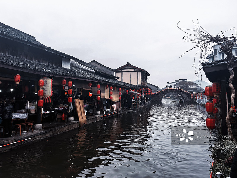 安昌古镇年味十足图片素材