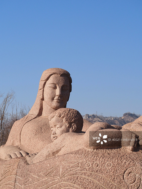 兰州黄河母亲像图片素材