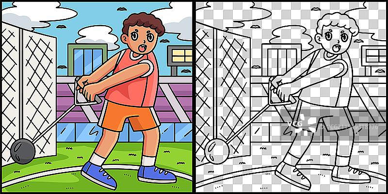 田径运动员掷铁饼图片素材