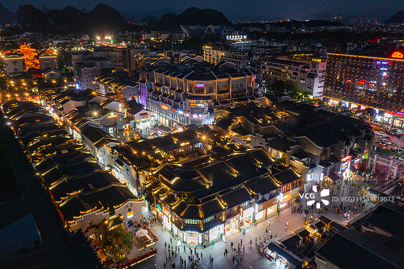 桂林东西巷夜景图片素材