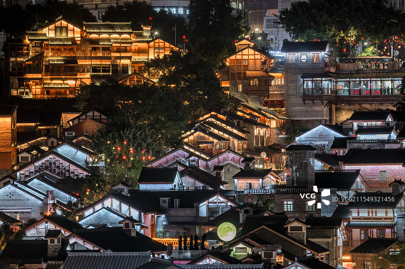 重庆市十八梯旅游景区图片素材