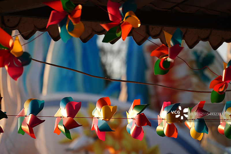 云南昆明大观楼风车图图片素材