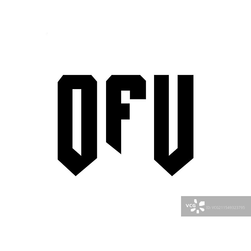 ofu科技公司的字母logo设计图片素材