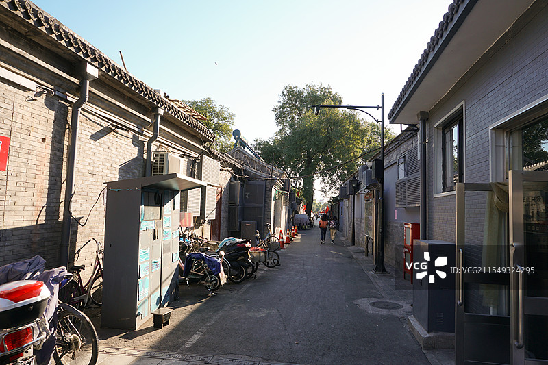 鼓楼南锣鼓巷北锣鼓巷烟袋斜街后海附近图片素材