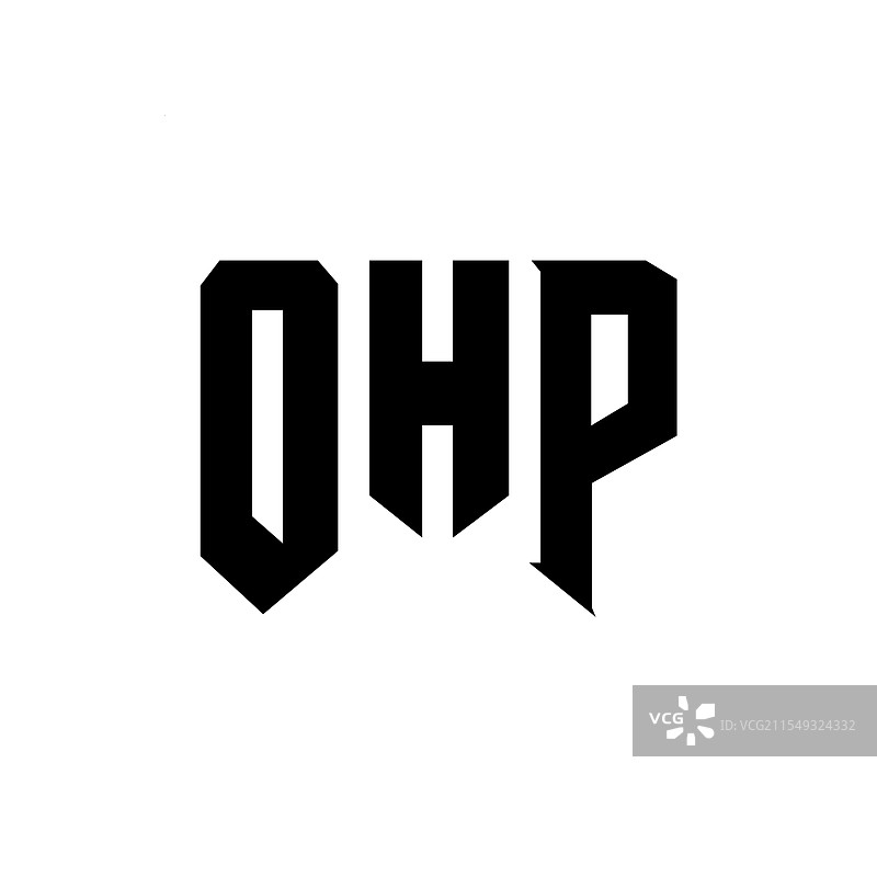 OHP科技公司的字母标志设计图片素材