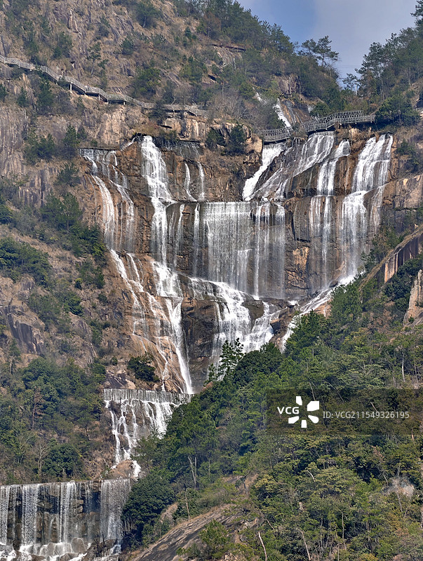 天台山大瀑布图片素材