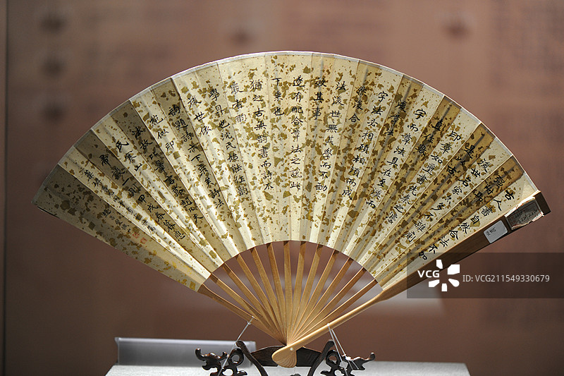 中国传统工艺书画折扇图片素材