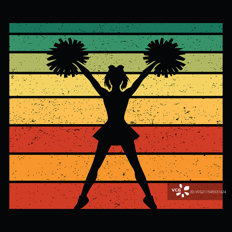复古啦啦队员设计图片素材