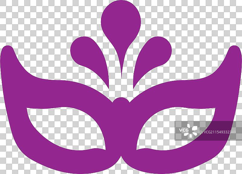 派对面具图标标志设计模板，独立展示图片素材