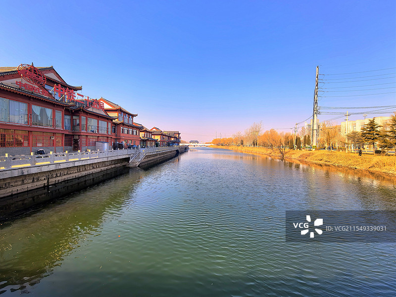 初春的南环河畔图片素材