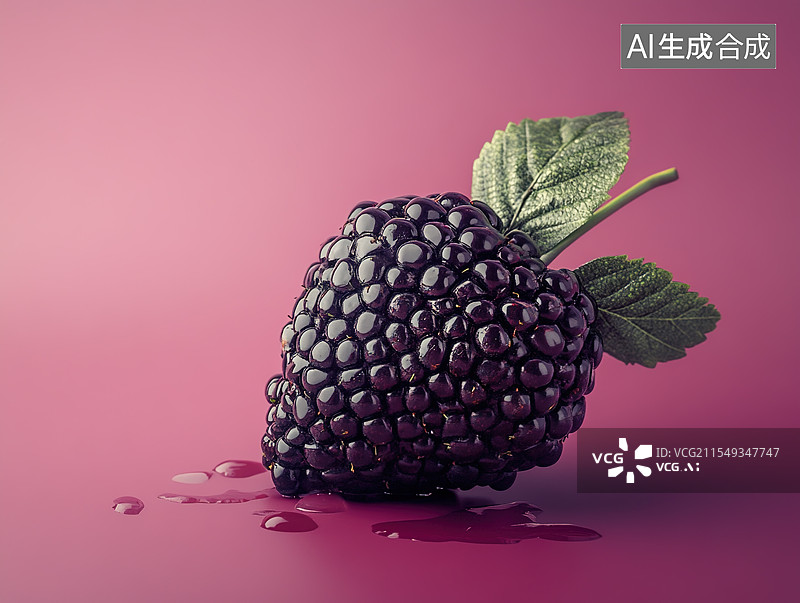 【AI数字艺术】新鲜多汁的桑葚图片素材