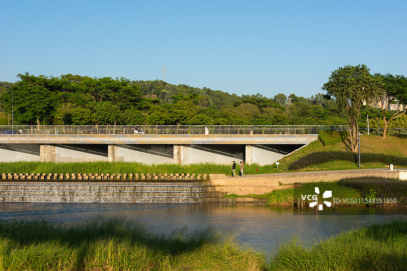 深圳城市户外茅洲河自然风景图片素材