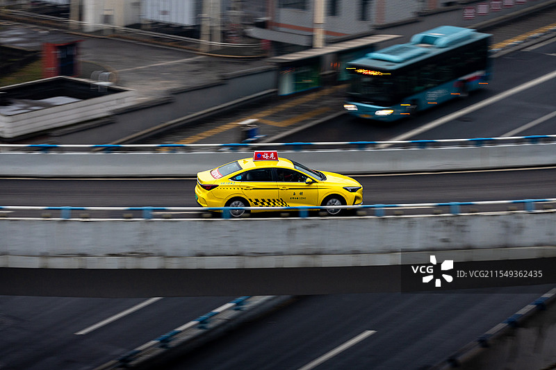 高架出租车图片素材
