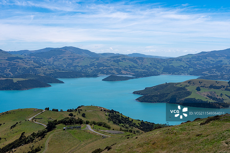 新西兰南岛小镇Akaroa风景图片素材