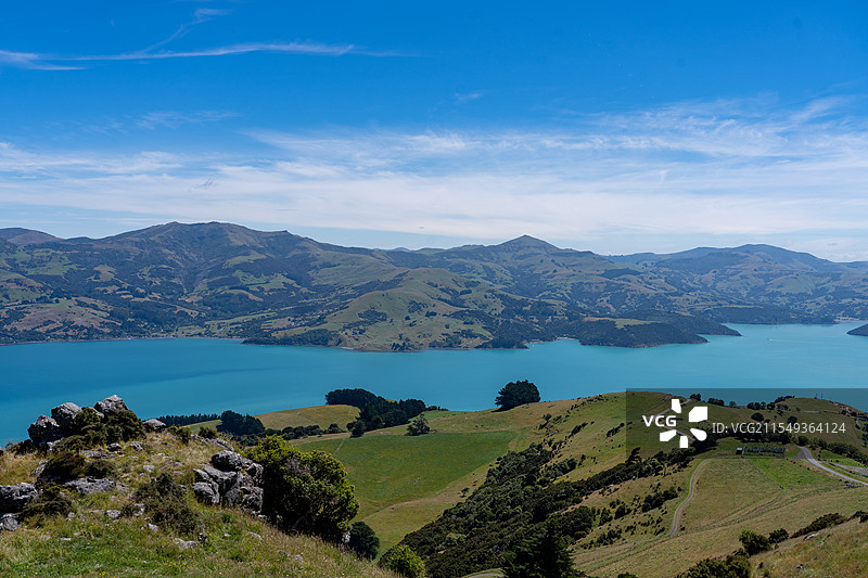 新西兰南岛小镇Akaroa风景图片素材