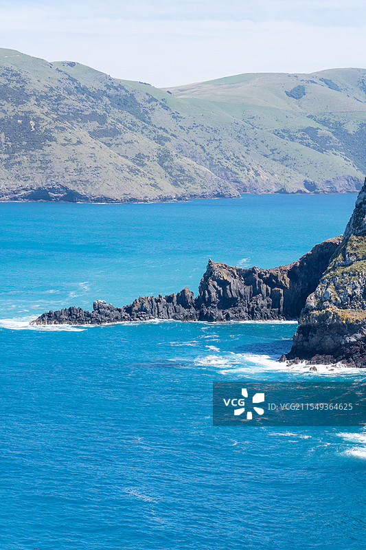 新西兰南岛Akaroa Head Scenic Reserve海边悬崖景观图片素材