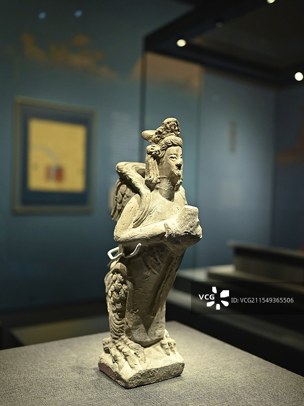 首都博物馆 元大都遗址出土迦陵频伽（妙音鸟）图片素材