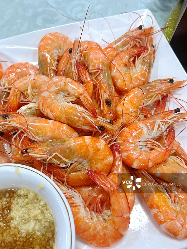 粤菜，白灼大虾图片素材