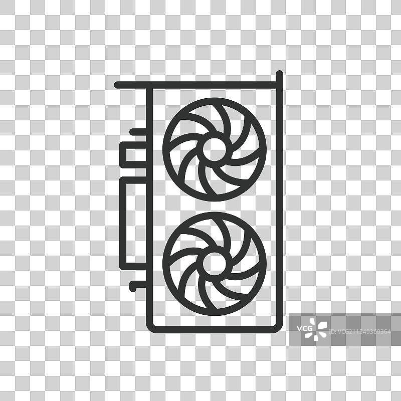 视频卡图标的线条设计图片素材