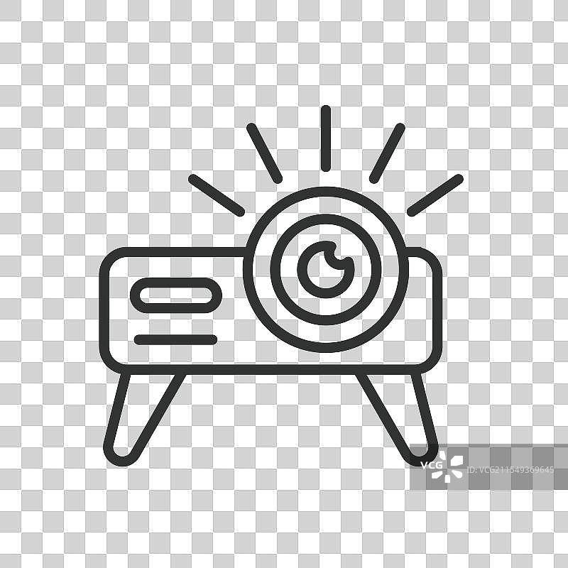 投影仪图标，线条设计图片素材