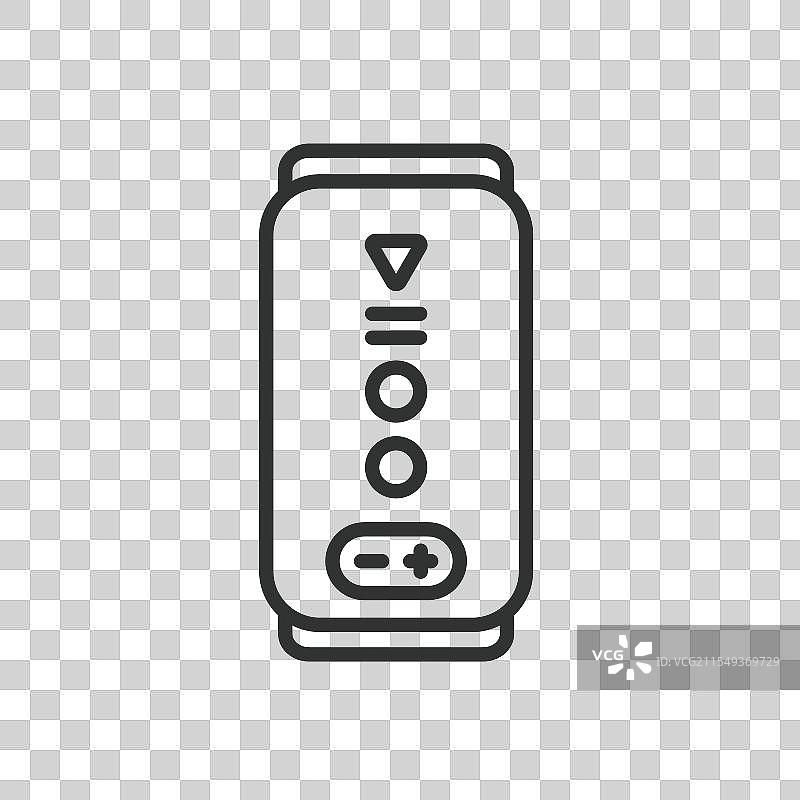 便携式蓝牙扬声器图标，线条设计图片素材