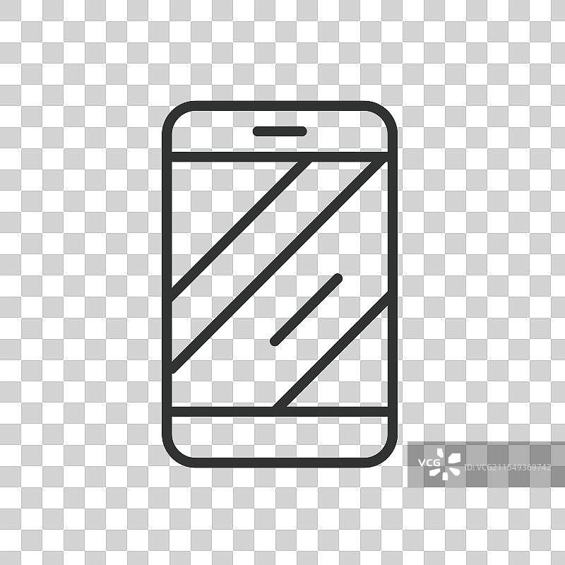 新手机图标，线条设计的新手机图片素材