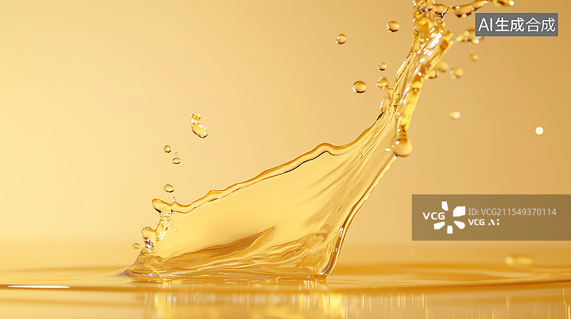 【AI数字艺术】飞溅金色液体商务背景图片素材