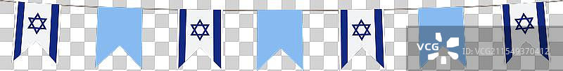 以色列国旗彩带装饰布料纸派对图片素材