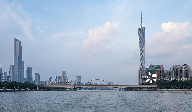 广州大桥和广州塔图片素材