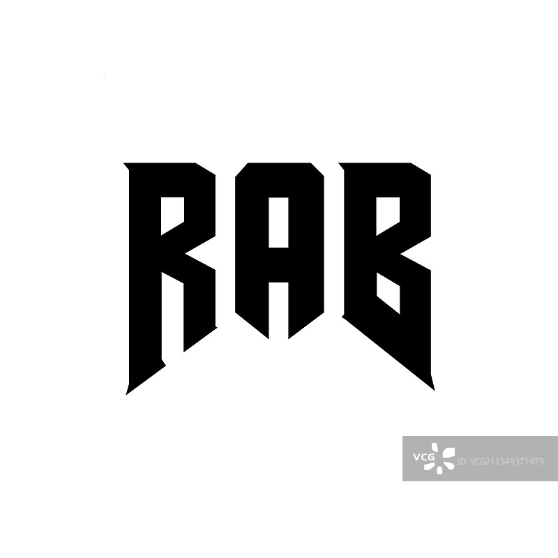 技术公司RAB的字母标志设计图片素材
