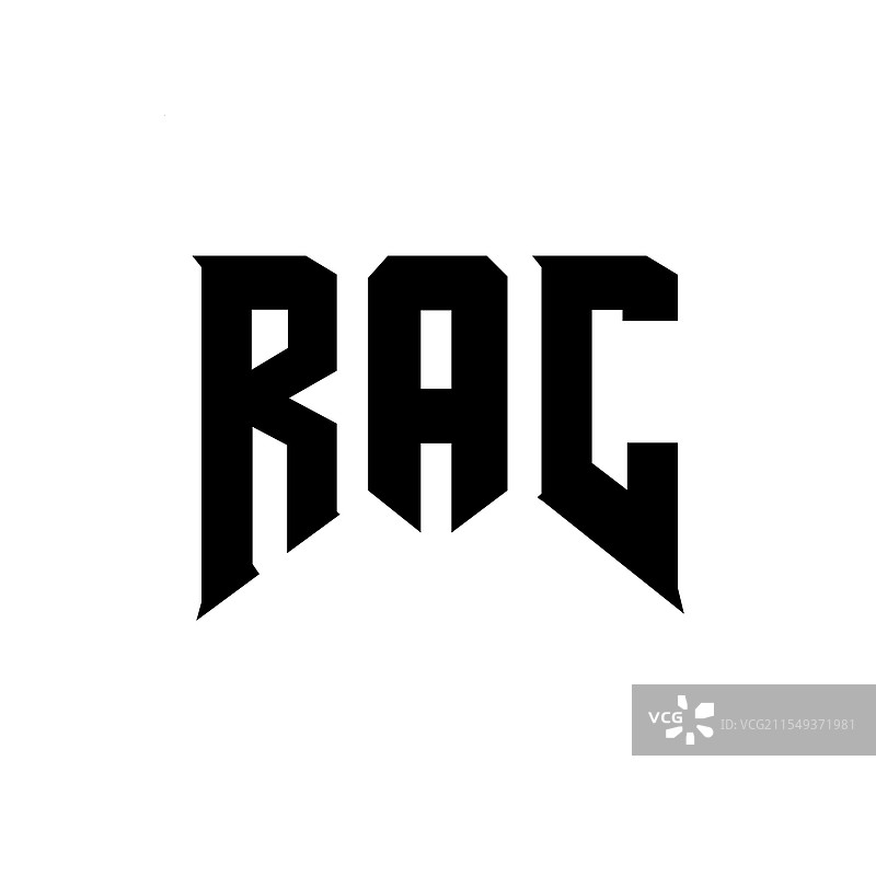 RAC字母标志设计，适用于科技公司图片素材