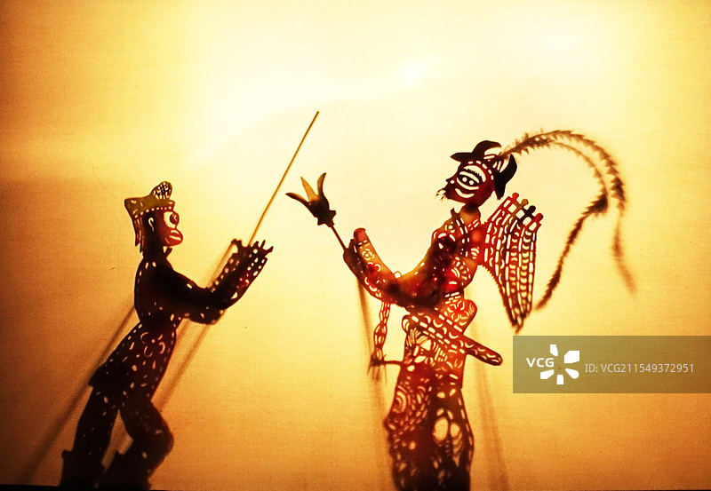 山东枣庄皮影戏《孙悟空大战牛魔王》图片素材