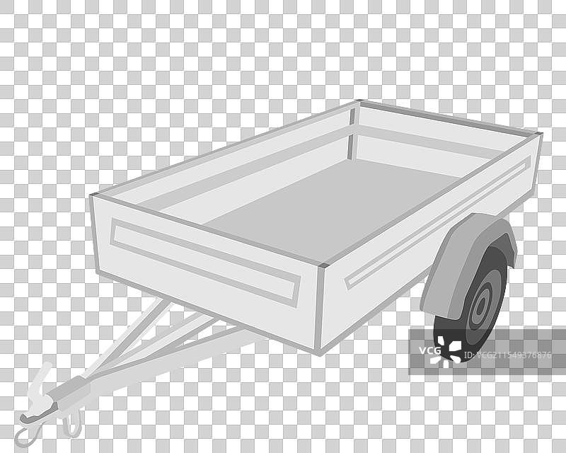 开放式汽车拖车孤立图像图片素材