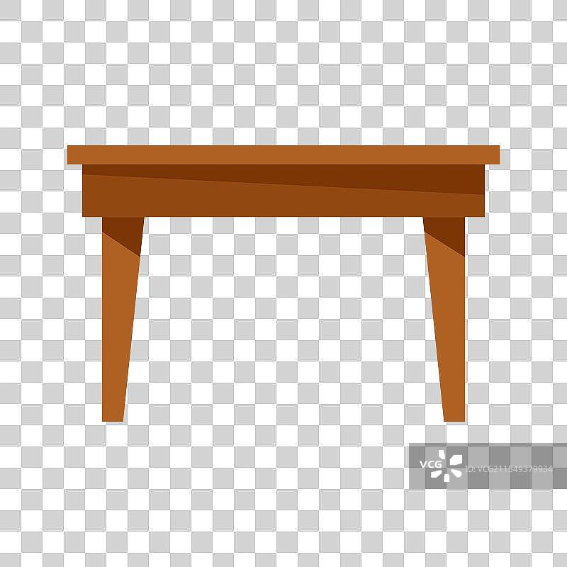平面风格的木质桌子家具图标图片素材