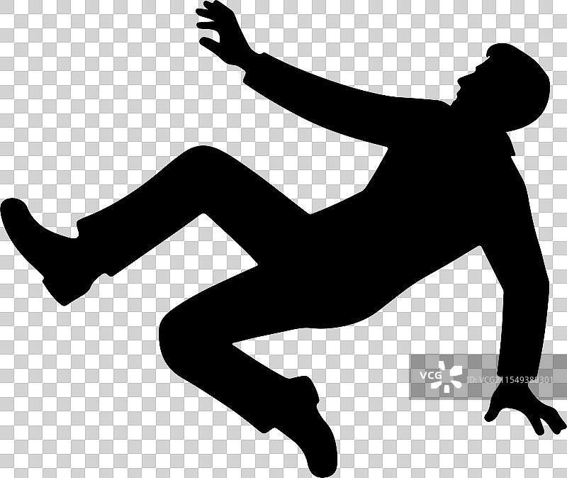 商人倒下的剪影图片素材