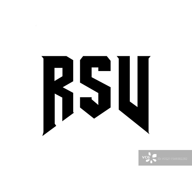 rsv科技公司的字母logo设计图片素材