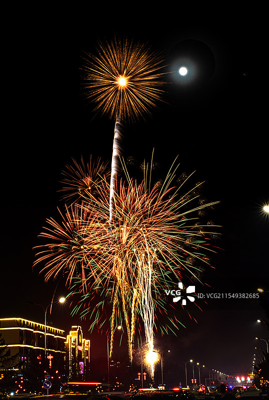 元宵节的烟花图片素材