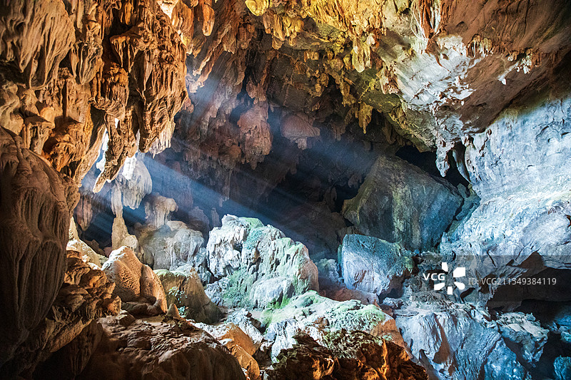 坦江溶洞-老挝万荣图片素材