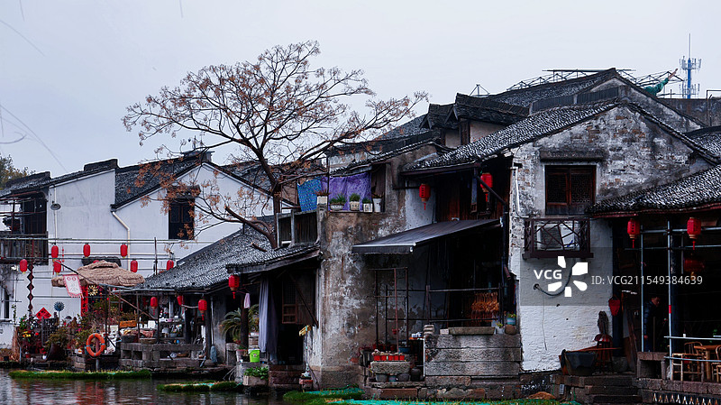 冬季的绍兴安昌古镇图片素材