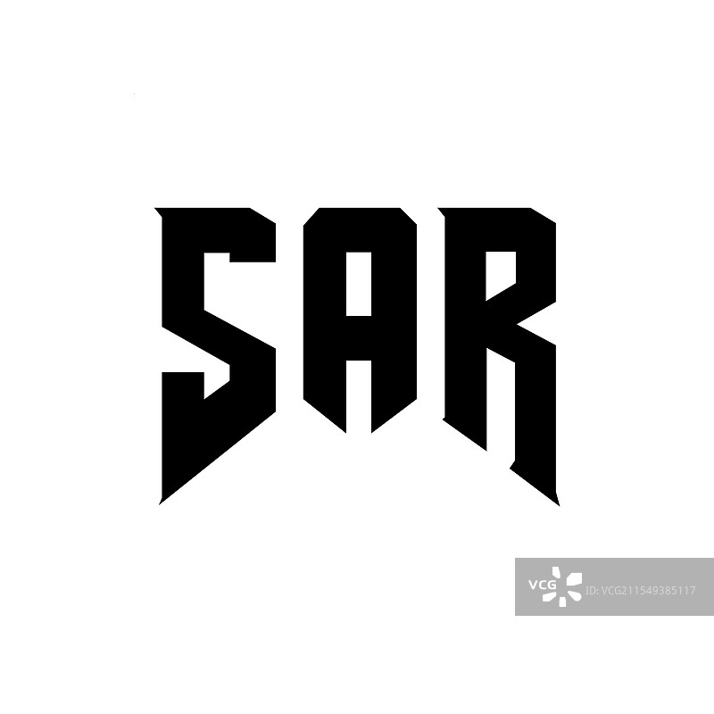 SAR科技公司的字母标志设计图片素材