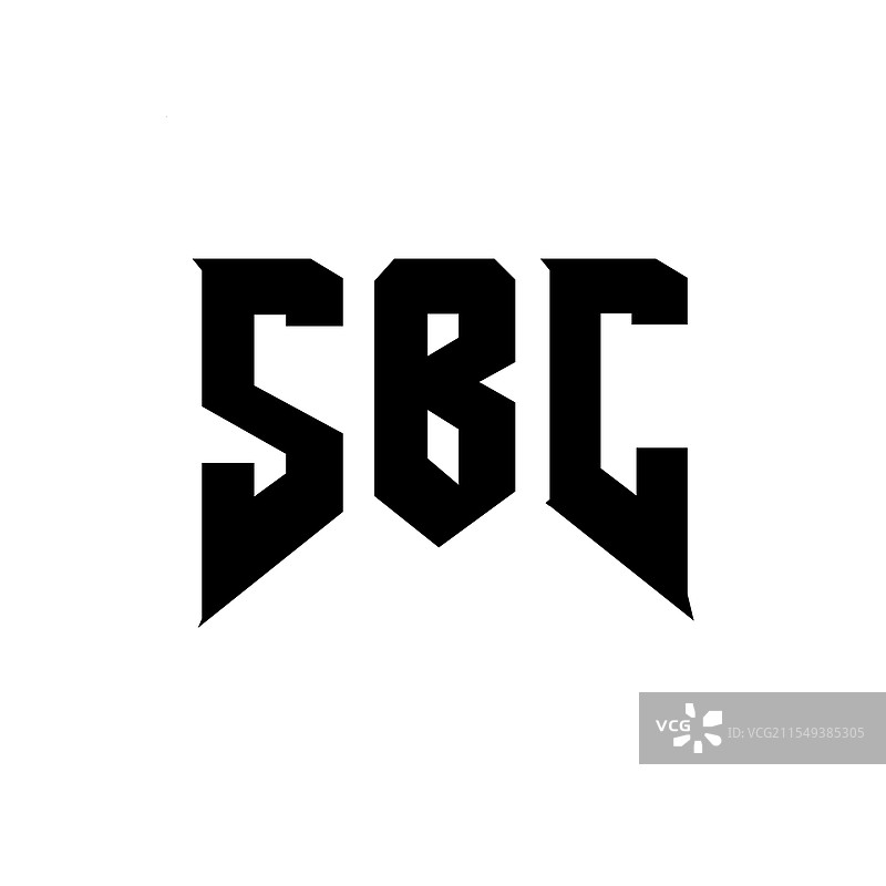 科技公司SBC的字母标志设计图片素材