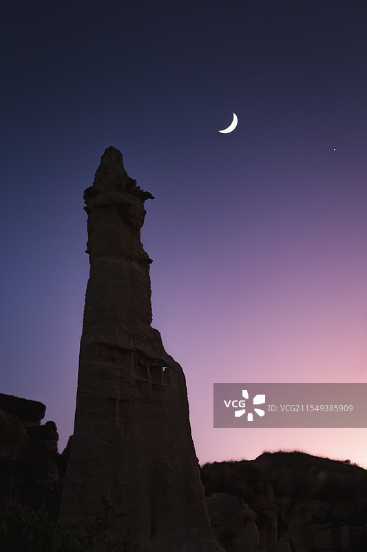 元谋土林夜幕降临图片素材