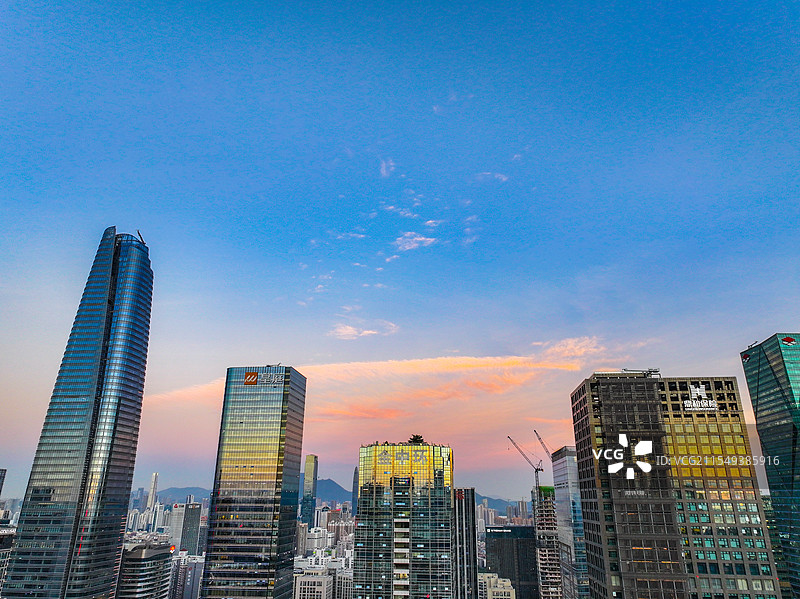 深圳福田CBD金融证券高楼大厦建筑群图片素材