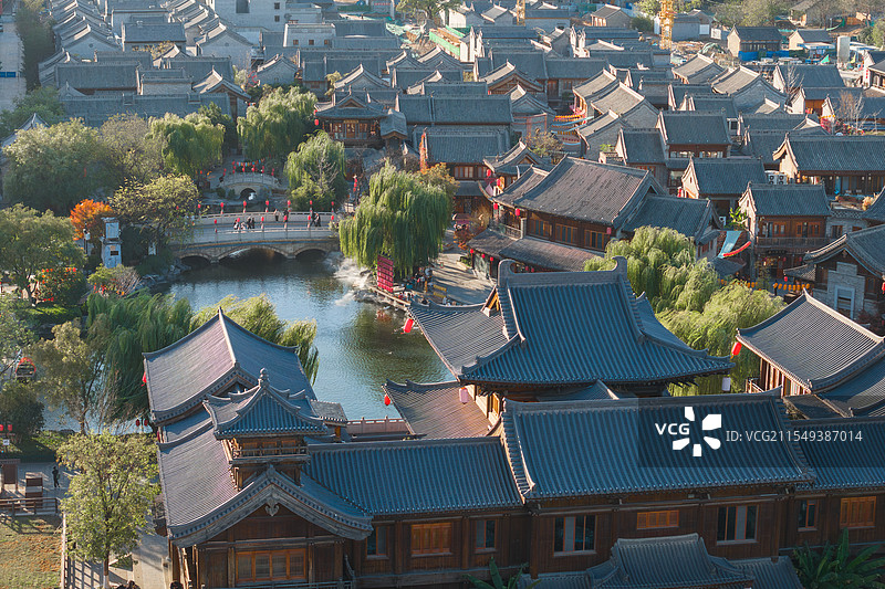 洛邑古城古建筑图片素材