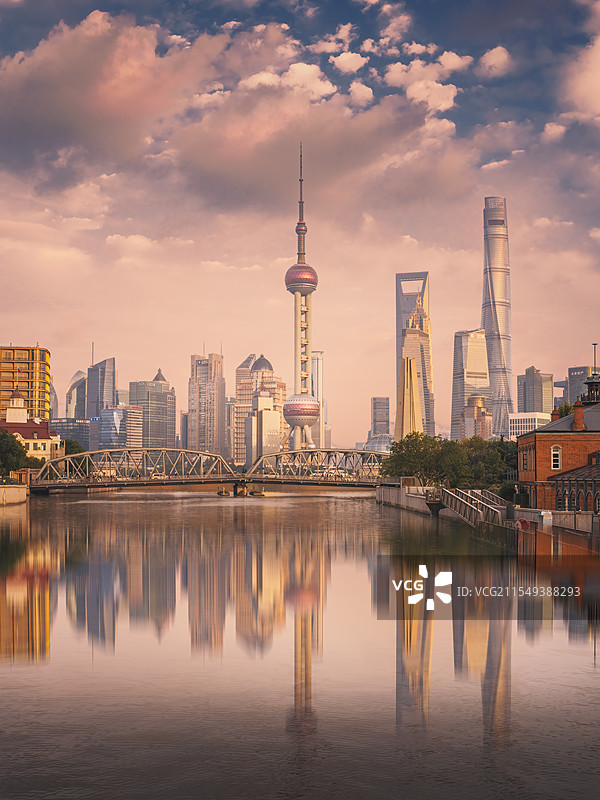 乍浦路桥晚霞图片素材