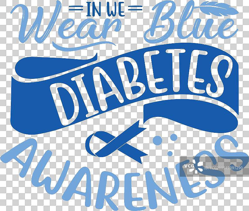 我们穿蓝色以提高糖尿病意识图片素材