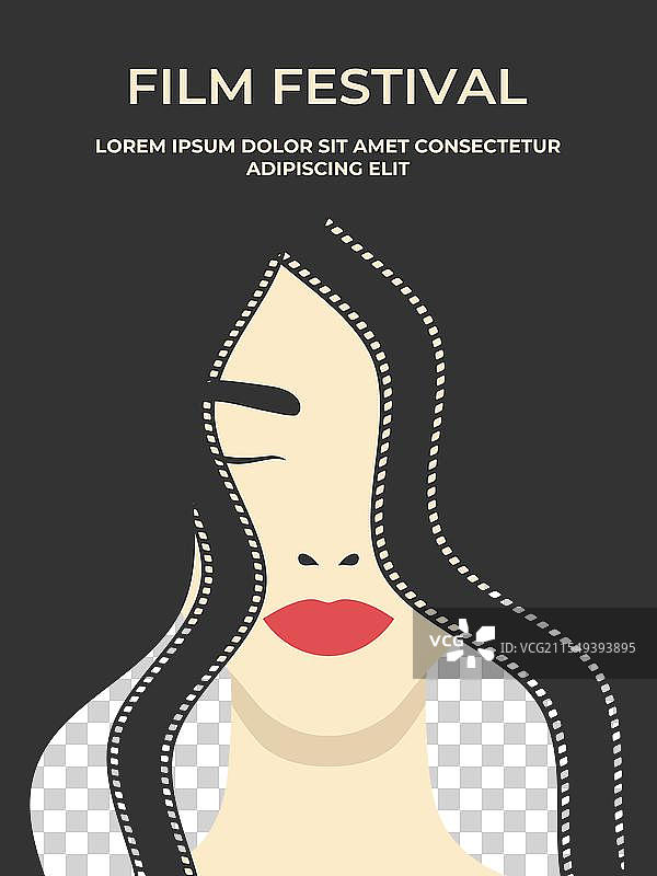 创意电影节复古海报模板图片素材