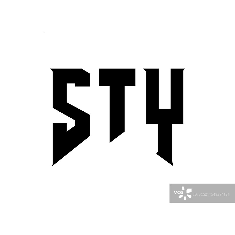 科技公司“sty”的字母logo设计图片素材